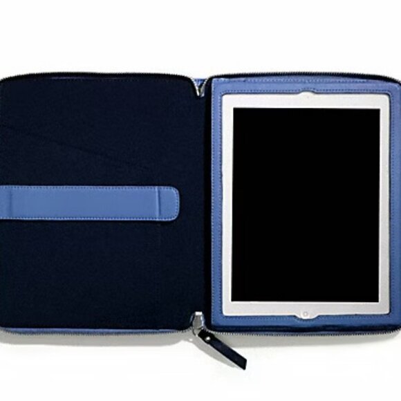 Coach Daisy Spectator Zip IPAD Case Tri-Color Leather in Parchment Multi, NWT - Picture 2 of 5